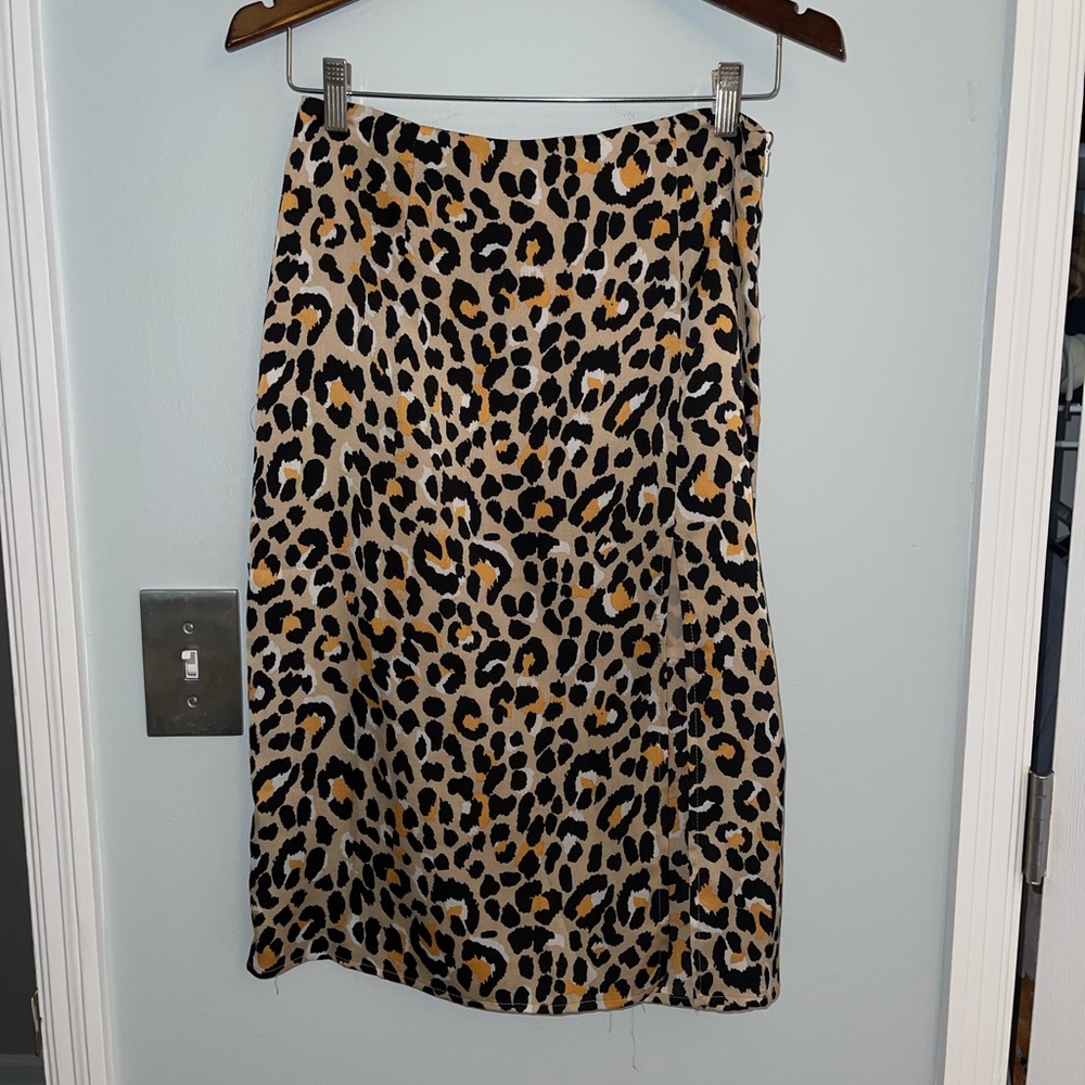Cheetah midi skirt